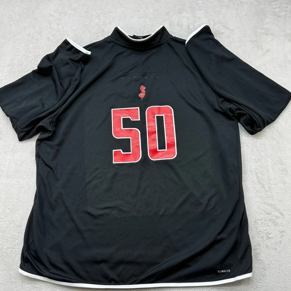 Adidas Rutgers Scarlet Knights Pullover Men 2XL Black Climalite 1/4 Zip NCAA